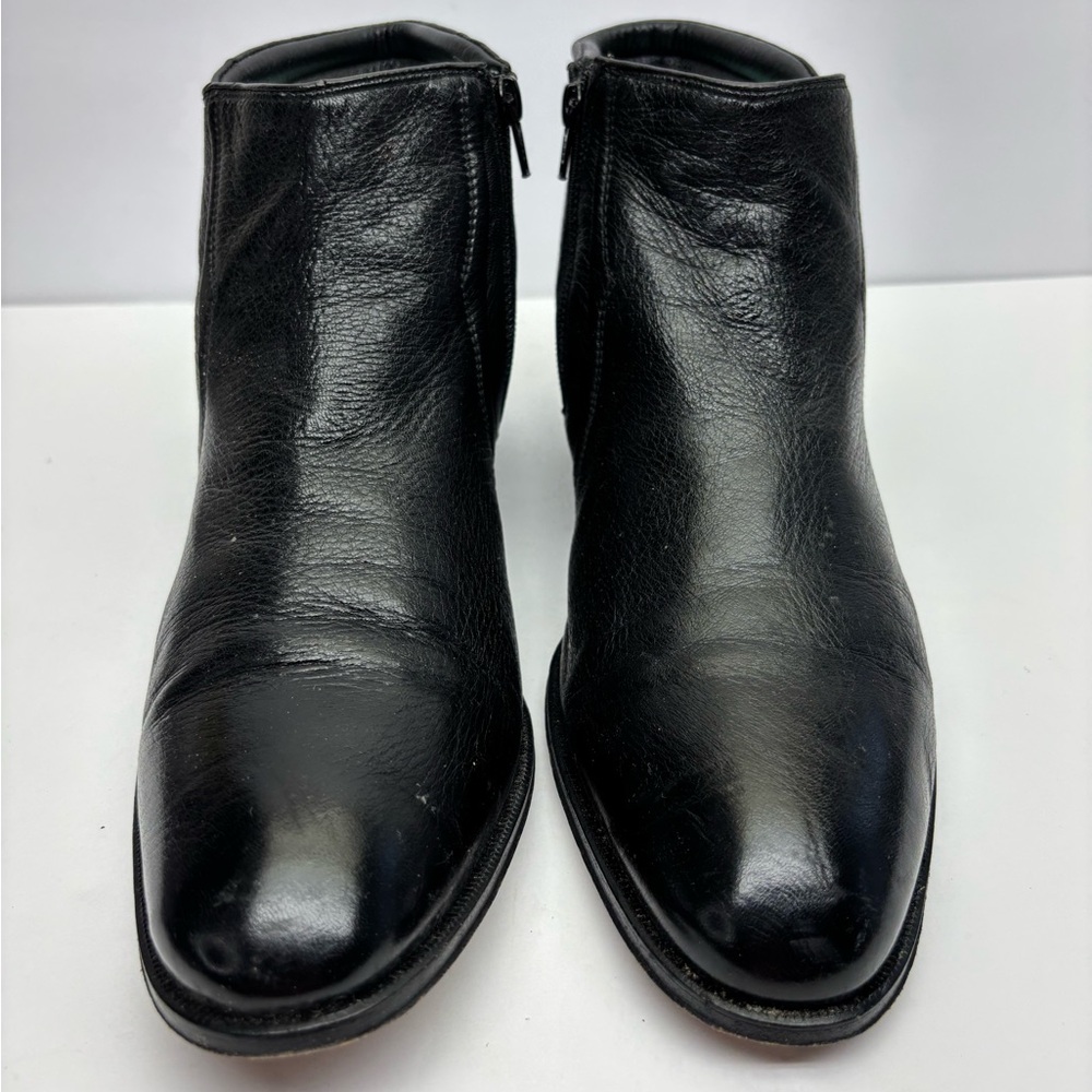 Mario Bruni Men's Black Leather Ankle Boots, size 11, box 35